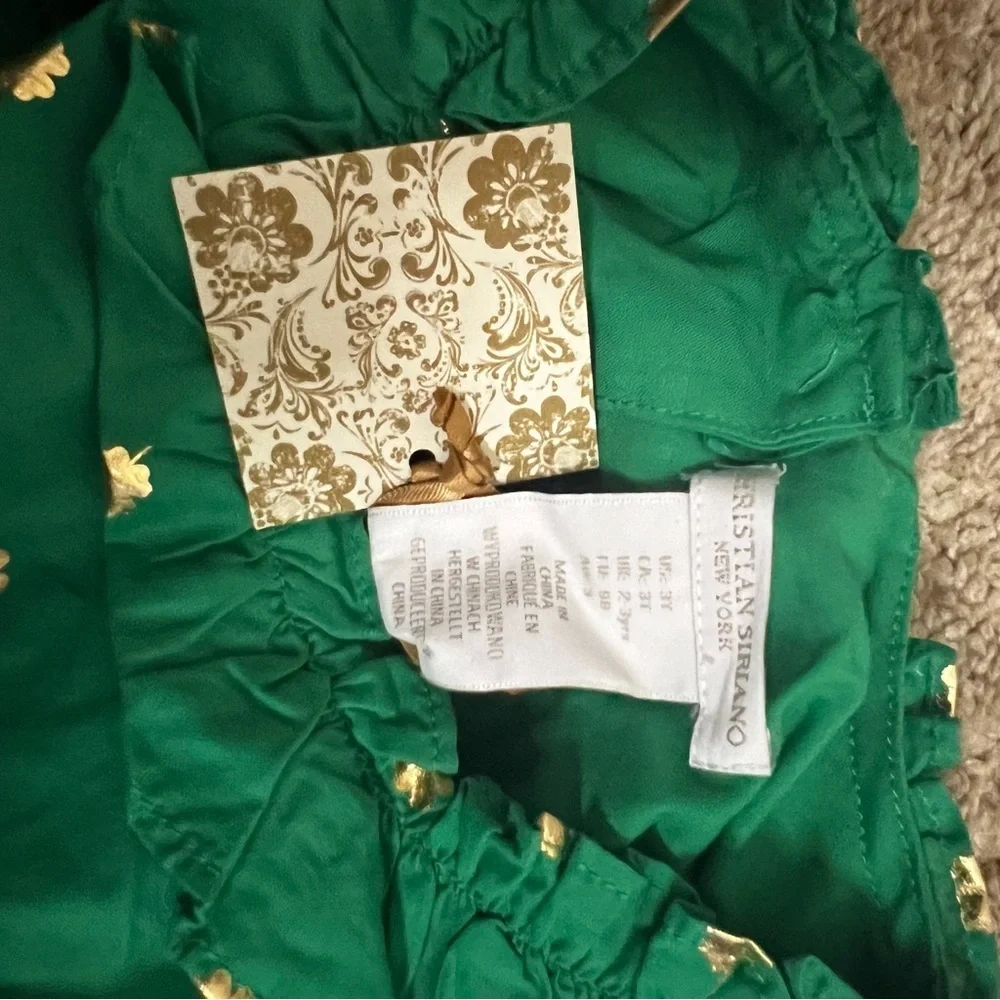 Christian Siriano Green Shamrock St. Patrick’s Day Dress Size 3T NWT